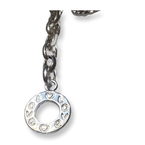 ⭐️3/$25⭐️ Silver Hearts And Love Charm Bracelet - Picture 5 of 5